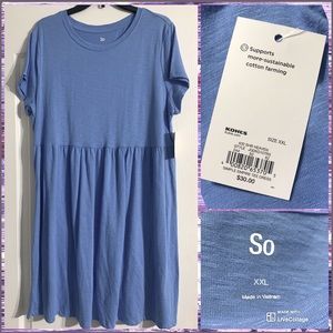 BNWT • SO • Blue Babydoll-Style Dress • XXL